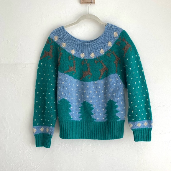 90s Eagles Eye handknit wool sweater - Picture 2 of 11